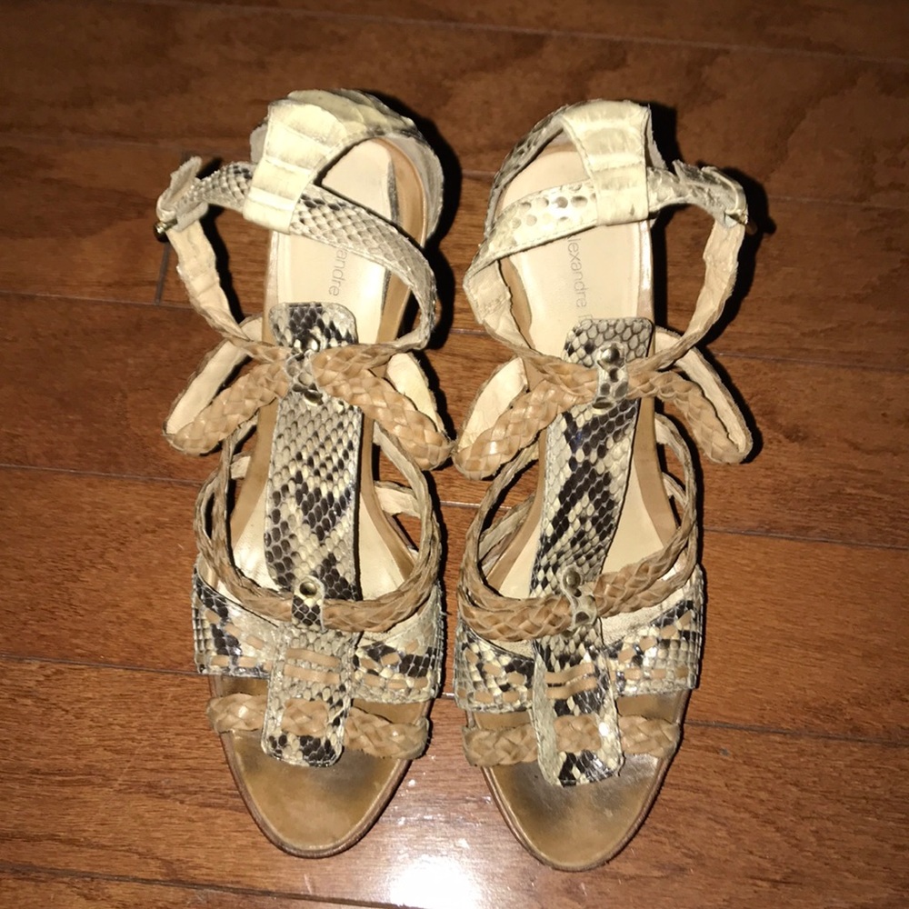 Alexandre Birman Python Sandals Sz 40